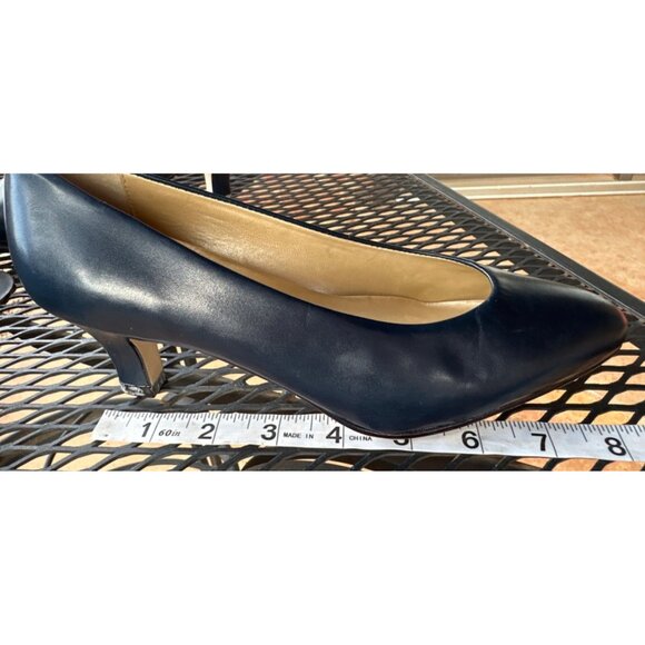 Foley's Calico Mid-Heel Navy Dress Shoes Women's Size 6M (READ) - Picture 12 of 16